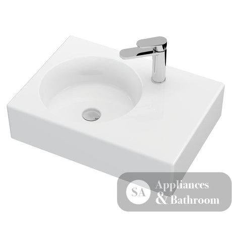 Fienza RB039L-1 Reba Left Bowl Wall Basin One Tap Hole - Basins
