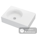 Fienza RB039L Reba Left Bowl Wall Basin No Tap Hole - Basins