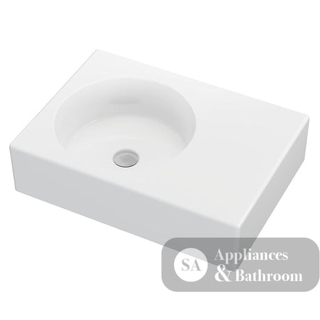 Fienza RB039L Reba Left Bowl Wall Basin No Tap Hole - Basins