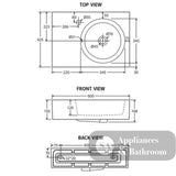 Fienza RB039R-1 Reba Right Bowl Wall Basin One Tap Hole - Basins