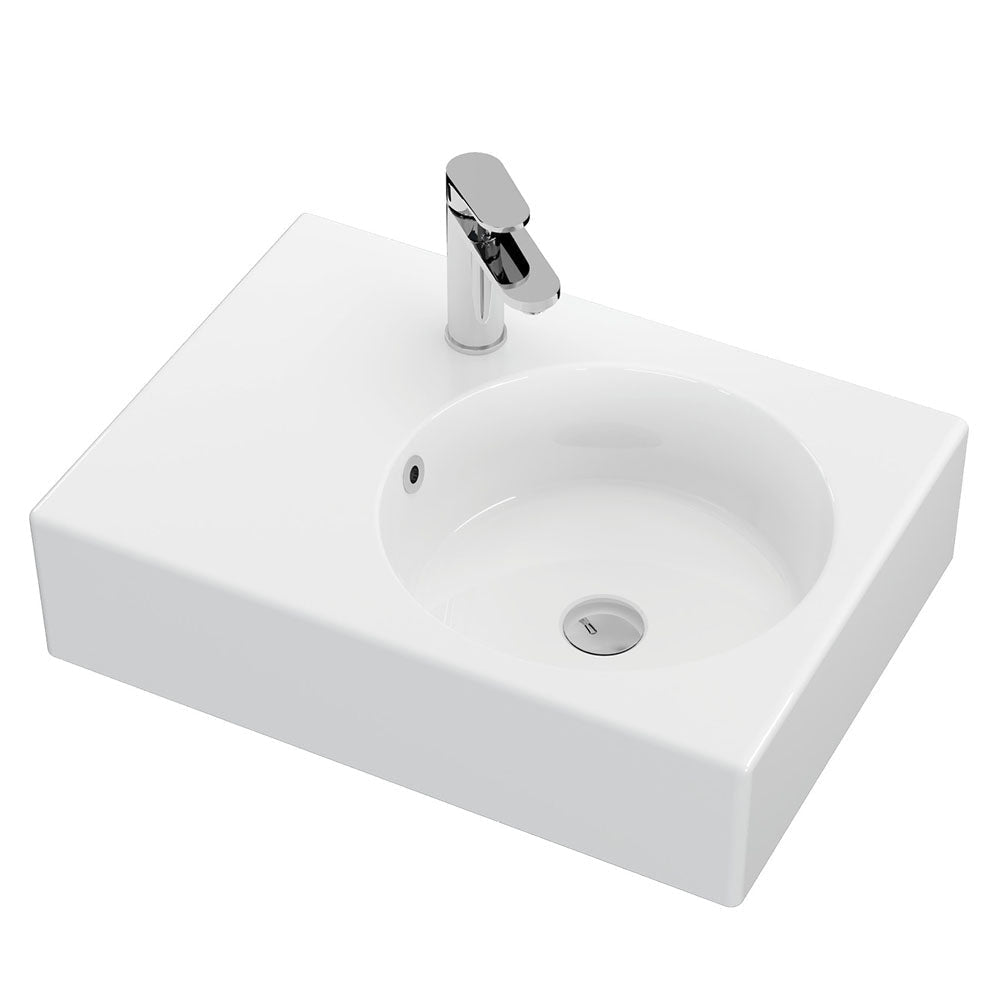 Fienza RB039R-1 Reba Right Bowl Wall Basin One Tap Hole - Basins