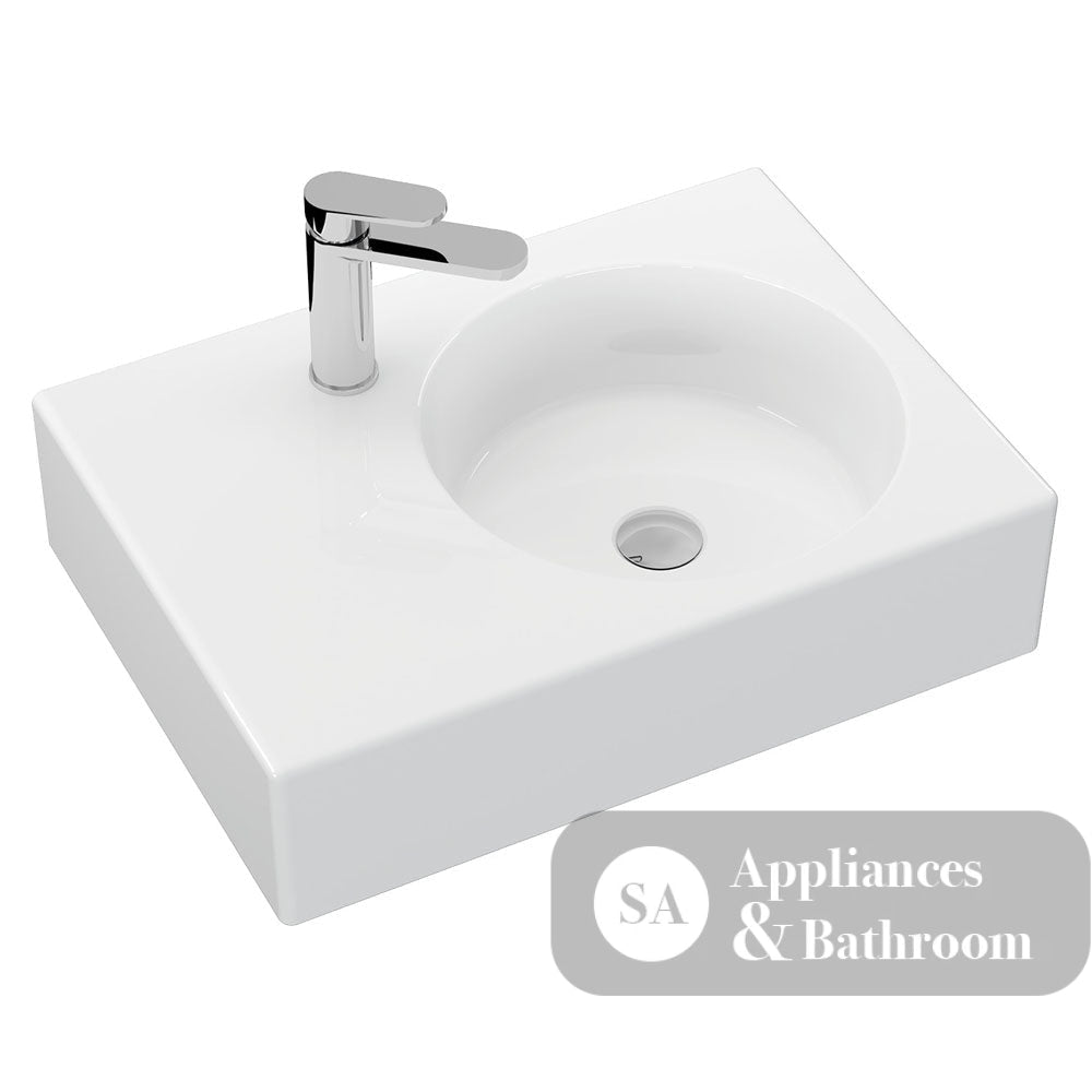 Fienza RB039R-1 Reba Right Bowl Wall Basin One Tap Hole - Basins