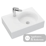 Fienza RB039R-1 Reba Right Bowl Wall Basin One Tap Hole - Basins