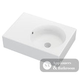 Fienza RB039R Reba Right Bowl Wall Basin No Tap Hole - Basins