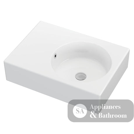 Fienza RB039R Reba Right Bowl Wall Basin No Tap Hole - Basins