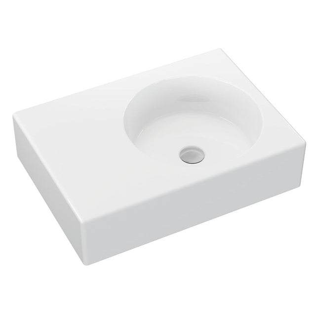 Fienza RB039R Reba Right Bowl Wall Basin No Tap Hole - Basins