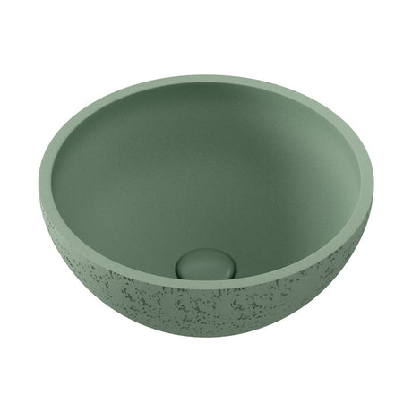 Fienza RB074SG Alba Round Concrete Above Counter Basin Sage - Basins