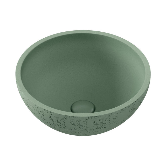 Fienza RB074SG Alba Round Concrete Above Counter Basin Sage - Basins
