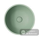 Fienza RB074SG Alba Round Concrete Above Counter Basin Sage - Basins