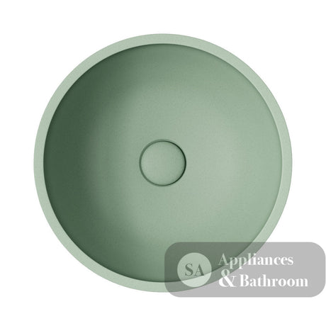Fienza RB074SG Alba Round Concrete Above Counter Basin Sage - Basins