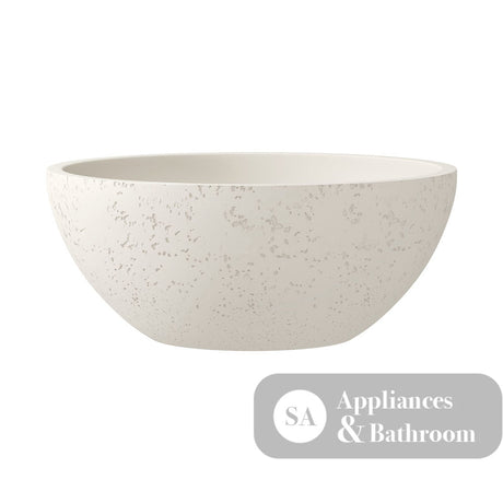 Fienza RB074W Alba Round Concrete Above Counter Basin Warm White - Basins