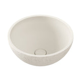 Fienza RB074W Alba Round Concrete Above Counter Basin Warm White - Basins