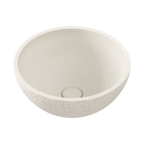 Fienza RB074W Alba Round Concrete Above Counter Basin Warm White - Basins