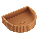 Fienza RB078TU Valentina Fluted Arch Concrete Wall Basin Tuscan - Basins