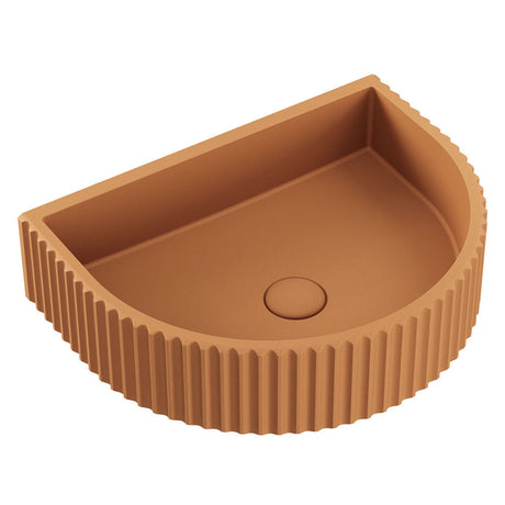 Fienza RB078TU Valentina Fluted Arch Concrete Wall Basin Tuscan - Basins