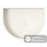 Fienza RB078W Valentina Fluted Arch Concrete Wall Basin Warm White - Pre Order - Basins