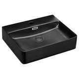 Fienza RB2173B Petra Above Counter 1 Tap Hole Ceramic Basin Matte Black - Basins
