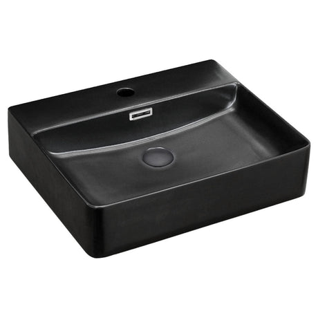 Fienza RB2173B Petra Above Counter 1 Tap Hole Ceramic Basin Matte Black - Basins