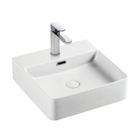 Fienza RB2177 Petra Mini Above Counter 1 Tap Hole Basin White - Basins