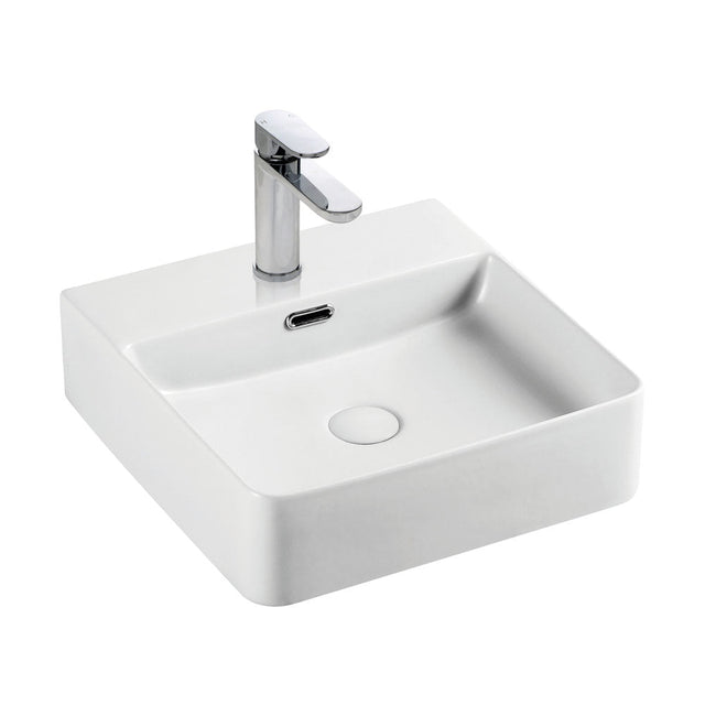 Fienza RB2177 Petra Mini Above Counter 1 Tap Hole Basin White - Basins