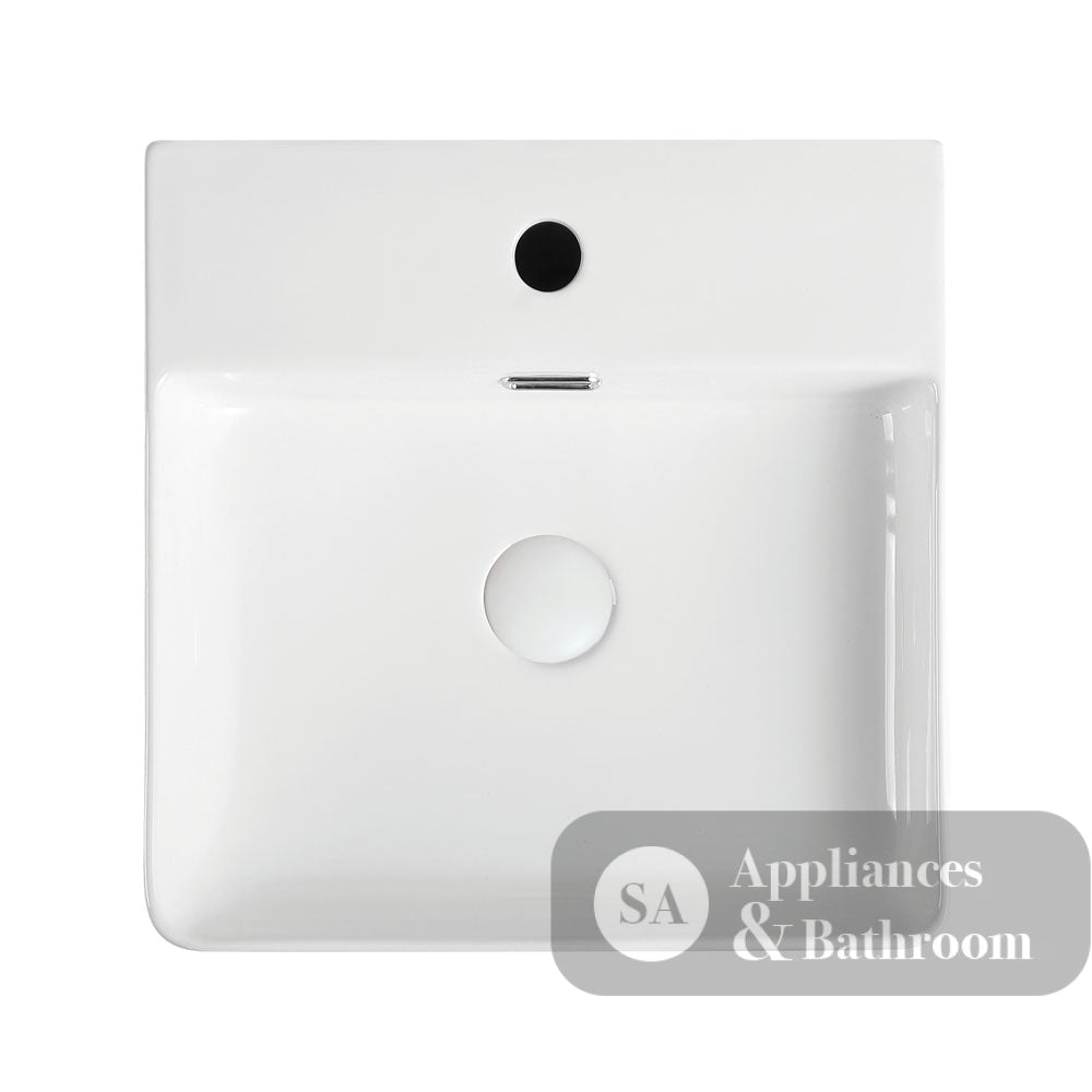 Fienza RB2177 Petra Mini Above Counter 1 Tap Hole Basin White - Basins