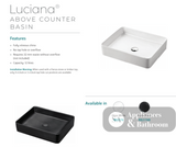 Fienza RB2178 Luciana Above Counter Ceramic Basin White - Basins
