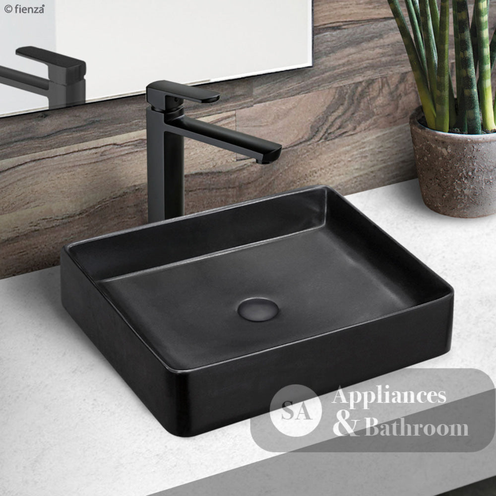 Fienza RB2178B Luciana Above Counter Ceramic Basin Matte Black - Basins