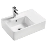 Fienza RB2275L Delta Care Gloss White Left Bowl Wall Hung Basin - Basins