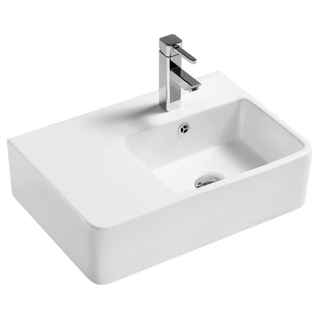 Fienza RB2275R Delta Care Gloss White Right Bowl Wall Hung Basin - Basins