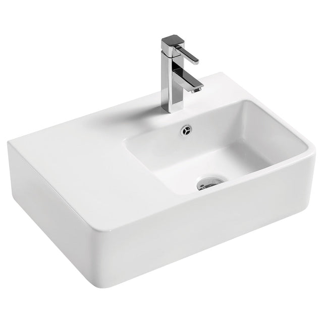 Fienza RB2275R Delta Care Gloss White Right Bowl Wall Hung Basin - Basins