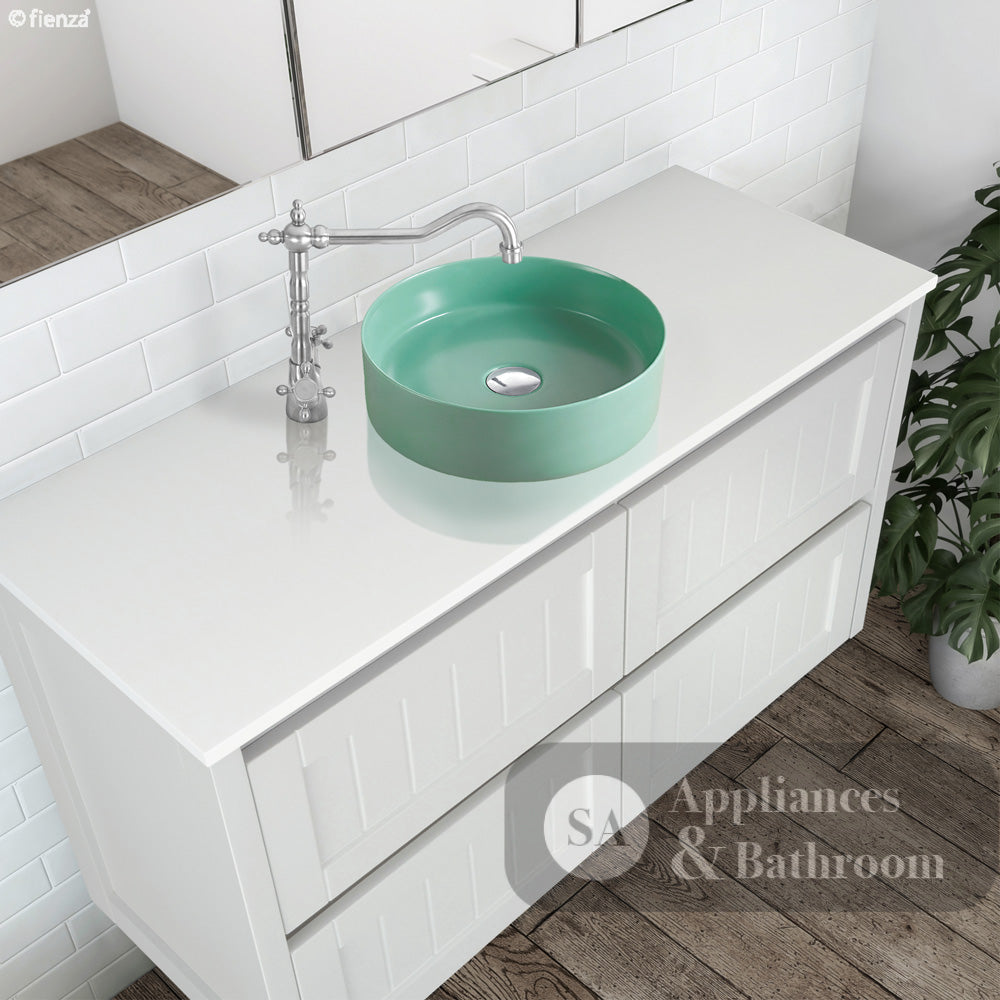Fienza RB3134G Reba Above Counter Ceramic Basin Matte Green - Basins