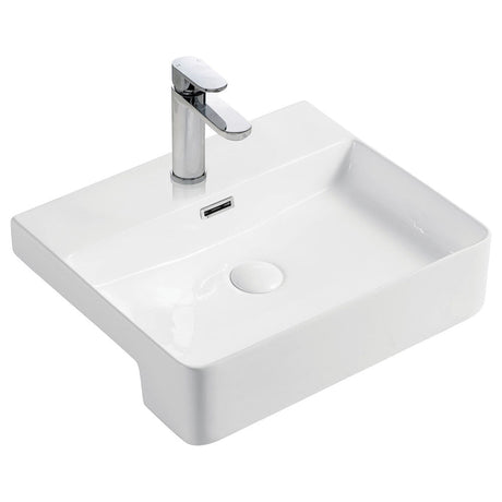Fienza RB4044 Petra 1 Tap Hole Semi Recessed Basin White - Basins