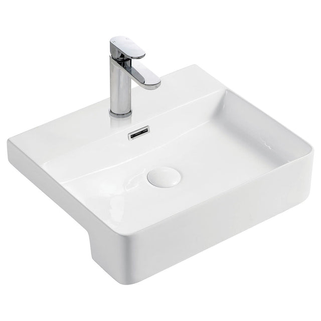 Fienza RB4044 Petra 1 Tap Hole Semi Recessed Basin White - Basins