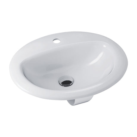 Fienza RB405-1 Stella Inset Basin 1 Tap Hole White - Basins