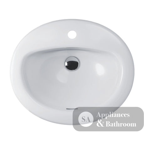 Fienza RB405-1 Stella Inset Basin 1 Tap Hole White - Basins