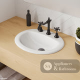 Fienza RB405-3 Stella Inset Basin 3 Tap Holes White - Basins