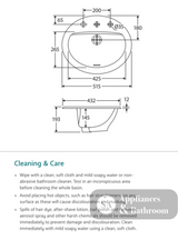 Fienza RB405-3 Stella Inset Basin 3 Tap Holes White - Basins