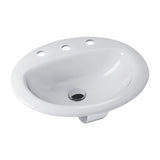Fienza RB405-3 Stella Inset Basin 3 Tap Holes White - Basins