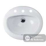 Fienza RB405-3 Stella Inset Basin 3 Tap Holes White - Basins