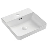 Fienza RB4063 Petra 1 Tap Hole Semi Inset Basin White - Basins
