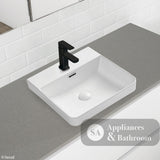Fienza RB4063 Petra 1 Tap Hole Semi Inset Basin White - Basins