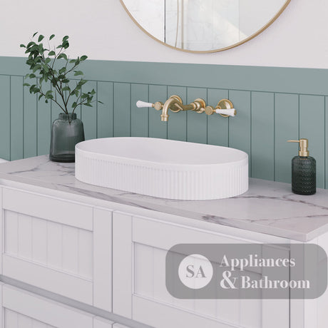 Fienza RB464 Eleanor Oval Above Counter Basin Gloss White - Basins