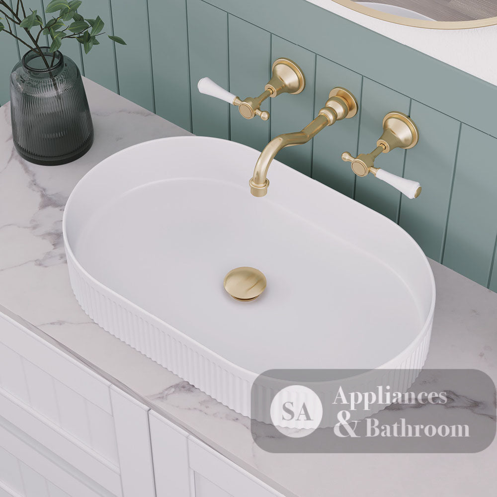 Fienza RB464 Eleanor Oval Above Counter Basin Gloss White - Basins