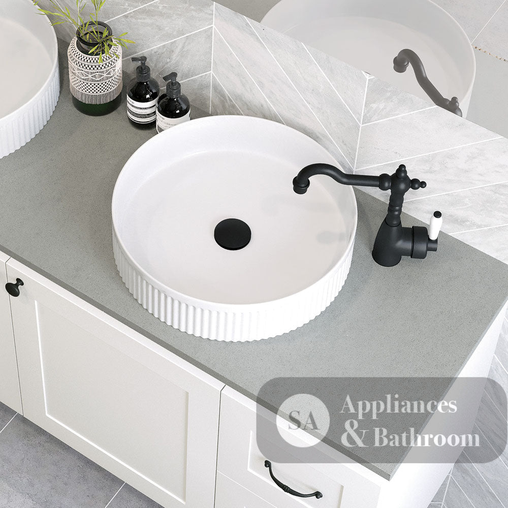 Fienza RB465 Eleanor Round Above Counter Basin Gloss White - Basins