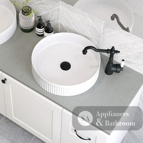 Fienza RB465 Eleanor Round Above Counter Basin Gloss White - Basins