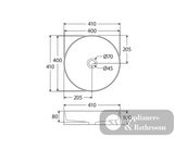 Fienza RB465MW Eleanor Round Above Counter Basin Matte White - Basins