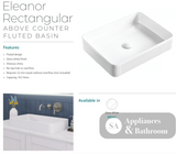 Fienza RB467 Eleanor Rectangular Above Counter Basin White - Basins