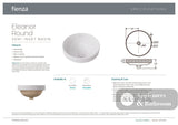 Fienza RB468 Eleanor Round Semi Inset Basin with Overflow Gloss White - Basins