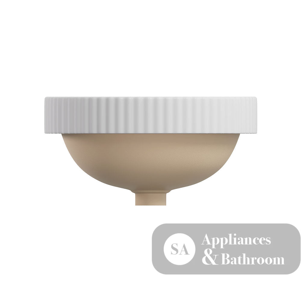 Fienza RB468 Eleanor Round Semi Inset Basin with Overflow Gloss White - Basins