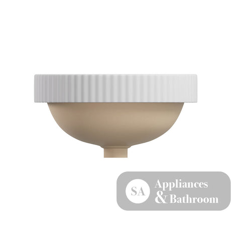 Fienza RB468 Eleanor Round Semi Inset Basin with Overflow Gloss White - Basins